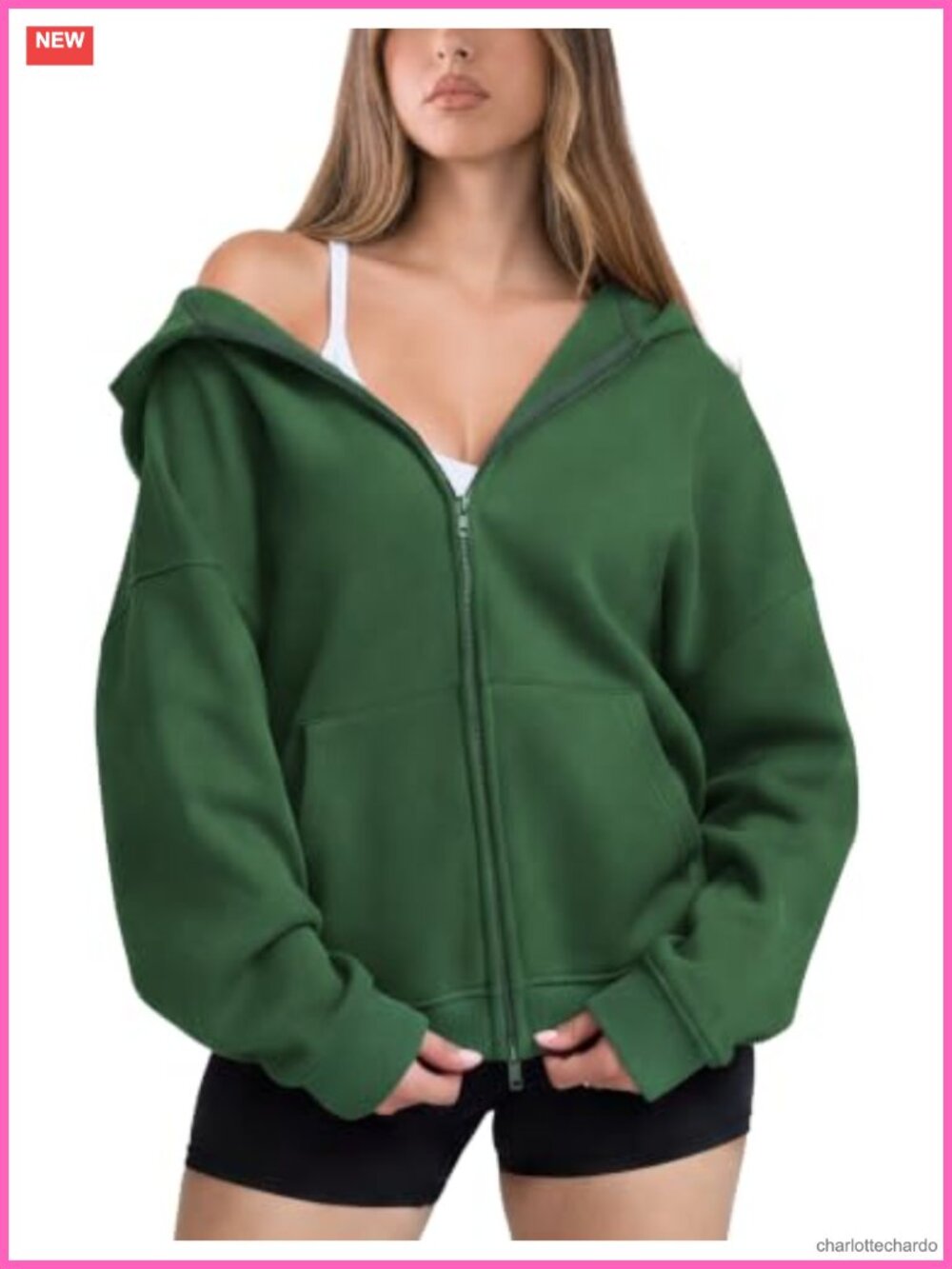 Oversized Zip Up Hoodie Soft Cotton Blend Fleece Casual Fall Winter Layer